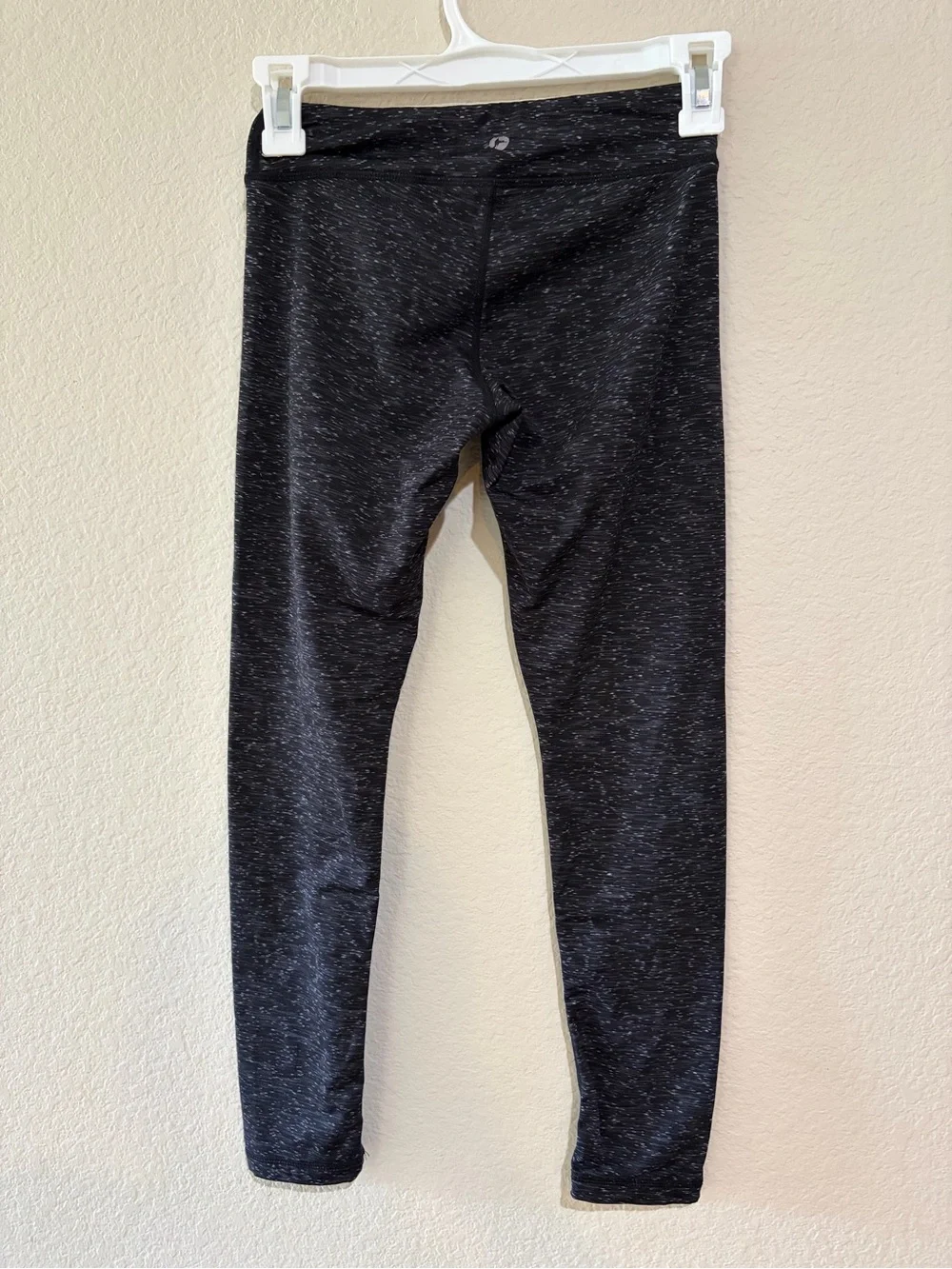 90 Degree by Reflex Girls Size 10 Black Gray Space Dye Leggings Athletic